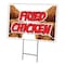 Signmission Fried Chicken Yard Sign & Stake outdoor plastic coroplast window, C-2436 Fried Chicken C-2436 Fried Chicken - alternate 1